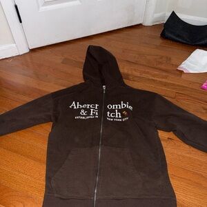 Abercrombie & Fitch Chocolate Brown Zip-Up Hoodie